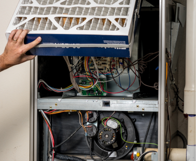 Replacement of airfilter in a home furnace