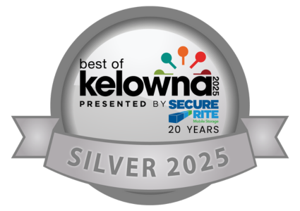 Best of Kelowna Silver Award Badge showing Vision Plumbing Heating Cooling is one of Kelowna's Best Plumbing companies of 2025