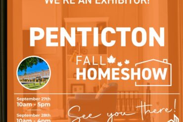 Flyer image detailing that Vision Plumbing Heating Cooling will be having a booth at the 2025 Penticton Fall Homeshow on September 27th and 28th at the Penticton Trade & Convention Centre