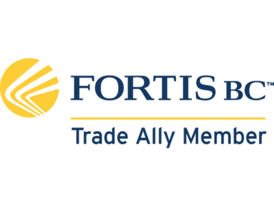 Badge showing that Vision Plumbing Heating Cooling is a FortisBC Trade Ally Member